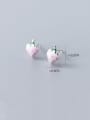 thumb 925 Sterling Silver With Rose Gold Plated Cute Friut Strawberry Stud Earrings 3