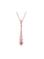 thumb Rose Gold Plated Water Drop Shaped Necklace 0