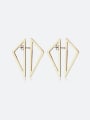 thumb Trendy geometric triangle stainless steel earrings 0