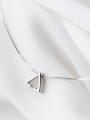 thumb Sterling silver simple triangle short clavicle chain 0