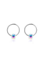 thumb High Quality Austria Cystal Circle Stud Earrings 0