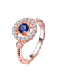 thumb Elegant Rose Gold Plated Zircon Women Ring 0