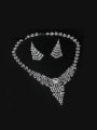 thumb Weatern Crystal earring Necklace Wedding Jewelry Set 1