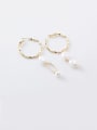 thumb Alloy With Imitation Gold Plated Simplistic Round Drop Earrings 0