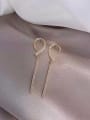 thumb 925 Sterling Silver With Gold Plated Simplistic Chain Threader Earrings 2