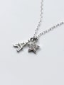 thumb Fresh Gold Plated Tower Shaped Rhinestone S925 Silver Necklace 2