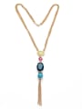 thumb Exquisite Tassels long Alloy Necklace 1