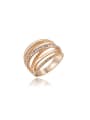 thumb Exquisite Multi-layer Geometric Shaped Crystal Ring 0