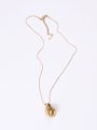 thumb Titanium With Gold Plated Simplistic Geometric Necklaces 1