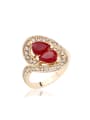 thumb Retro Noble style Resin stones Crystals Gold Plated Ring 0