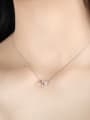 thumb 925 Sterling Silver With Cubic Zirconia Simplistic Interlocking Necklaces 1