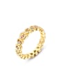 thumb Exquisite 18K Gold Heart Shaped Crystal Ring 0
