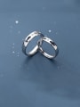 thumb 925 Sterling Silver With Platinum Plated Cute Hollow Fish Free Size Rings 0