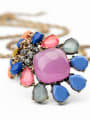 thumb Colorful Stones Pendant Sweater Necklace 2