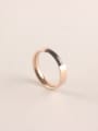 thumb Black Ceramic Smooth Fashion Titanium Ring 0