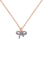 thumb Small Bow Shaped Fashion Women Clavicle Necklace 0