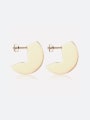 thumb Simple geometric Stainless Steel Gold Earrings 0