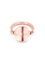 thumb Personalized LOVE Rose Gold Plated Titanium Ring 0