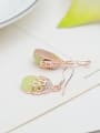 thumb Alloy Rose Gold Plated Fashion Artificial Green Stones Two Pieces Jewelry Set 2
