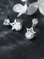 thumb Temperament Star Shaped Shining Zircons S925 Silver Stud Earrings 0