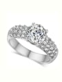 thumb Luxury Noble Design Plating Ring with Zircons 2