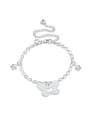 thumb Simple Butterflies Silver Plated Anklet 0