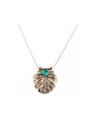 thumb Rretro Alloy Feather Shaped Necklace 0