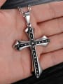 thumb Personalized Cross Pendant Titanium Necklace 2