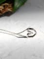 thumb Simple Hollow Heart Pendant Silver Necklace 3