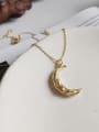 thumb 925 Sterling Silver With 18k Gold Plated Personality Moon Necklaces 0