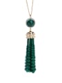 thumb Long Tassel Stones weater Necklace 1