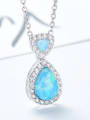 thumb Fashion Opal stone Cubic Zirconias 925 Silver Pendant 2