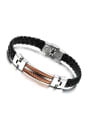 thumb Personalized Titanium Artificial Leather Bracelet 0