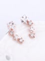 thumb Exquisite Rose Gold Star Shaped Zircon Cluster earring 1