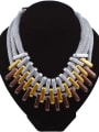 thumb Exaggerated Three Layers Alloy Plating Necklace 0