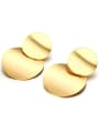 thumb Stainless Steel Simple round fashinal Stud Earrings 0