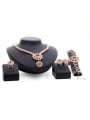 thumb Alloy Imitation-gold Plated Fashion Artificial Stones Flower shaped Four Pieces Jewelry Set 0