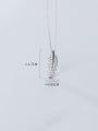 thumb 925 Sterling Silver With Platinum Plated Simplistic Leaf Necklaces 3