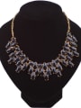 thumb Fashion Marquise stones-studded Gold Plated Alloy Necklace 1