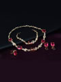 thumb Alloy Imitation-gold Plated Fashion Stones Four Pieces Jewelry Set 1