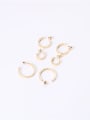 thumb Titanium With Gold Plated Simplistic Round Clip On Earrings 3