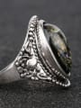 thumb Personalized Exaggerated Oval Resin Stone Alloy Ring 2