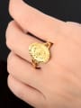 thumb Retro 24K Gold Plated Oval Shaped Copper Ring 2