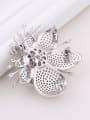 thumb Fashion Imitation Pearl Cubic Zirconias Flower Copper Brocoh 2