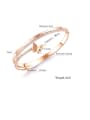 thumb Stainless Steel With Rose Gold Plated Simplistic Butterfly Bangles 3