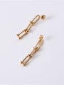 thumb Titanium With Gold Plated Simplistic Charm Drop Earrings 2