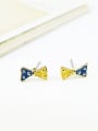 thumb All-match Bowknot Shaped Enamel Women Earrings 1