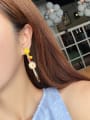 thumb Alloy With Enamel  Fashion Asymmetry Poached Egg Star Sassel Drop Earrings 1