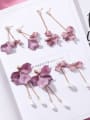 thumb Alloy With Gold Plated Romantic Flower Drop Earrings 0
