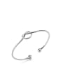 thumb Simple Style Women Silver Opening Bangle 0